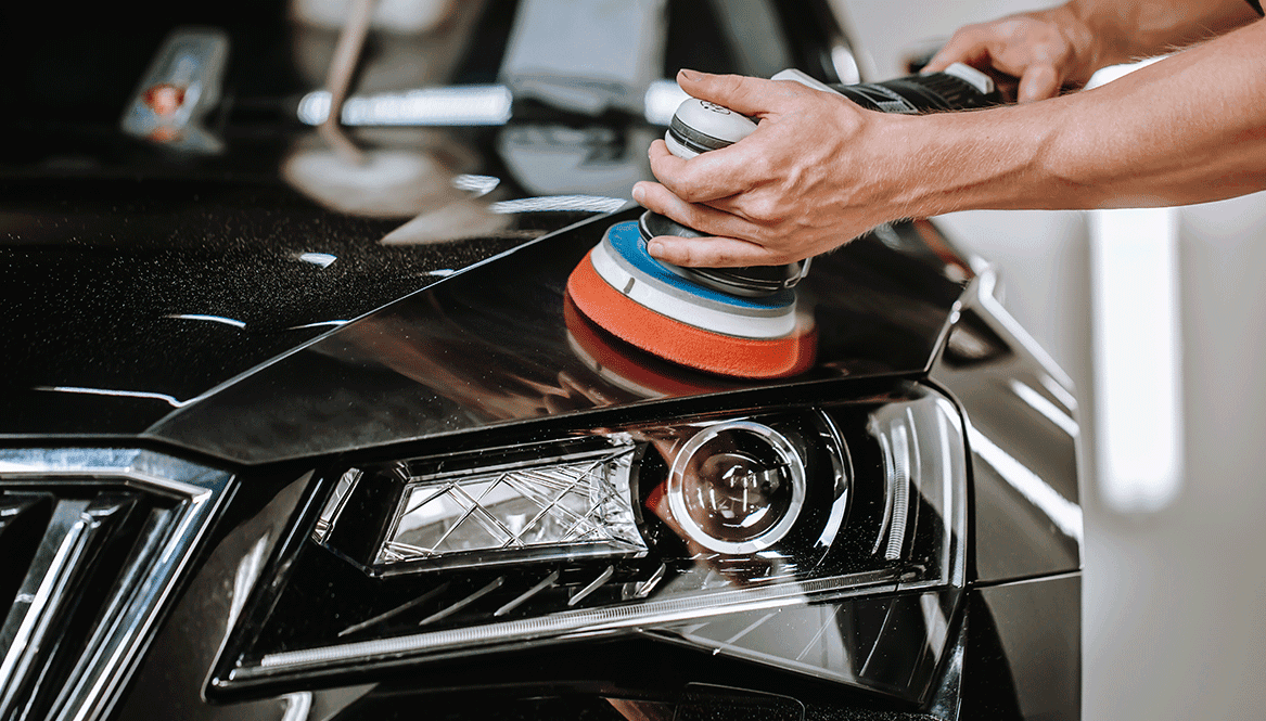 Stage 1 vehicle machine polish