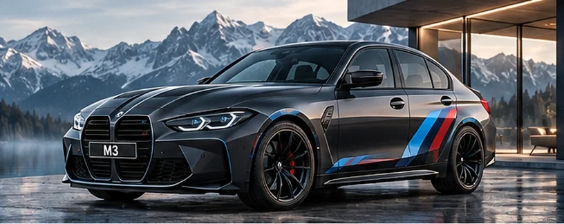 BMW with custom vinyl graphics
