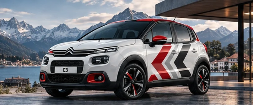 Citroën with custom vinyl graphics