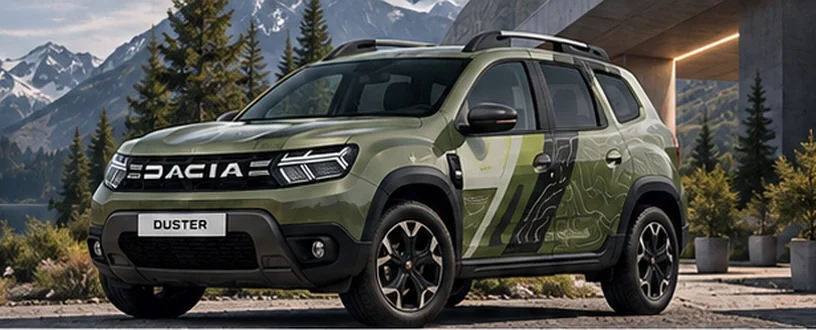 Dacia with custom vinyl graphics