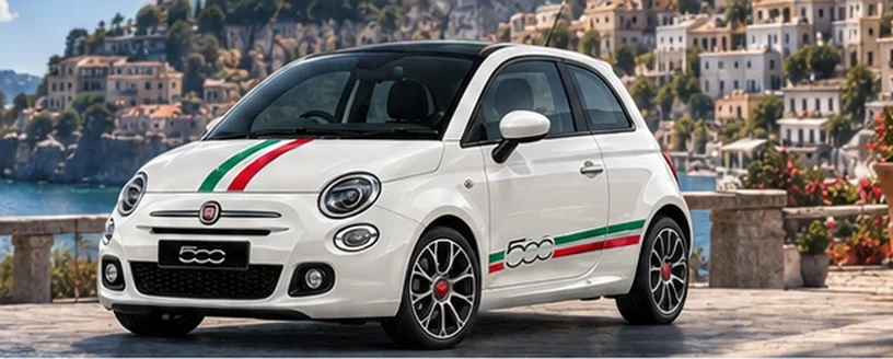 Fiat with custom vinyl graphics