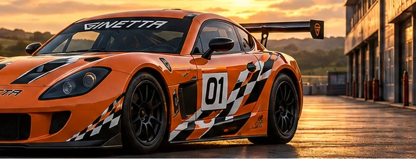 Ginetta with custom vinyl graphics