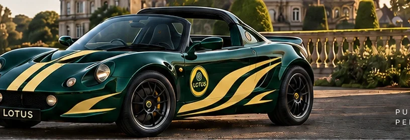 Lotus with custom vinyl graphics