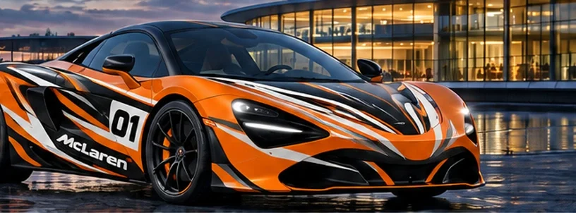 McLaren with custom vinyl graphics