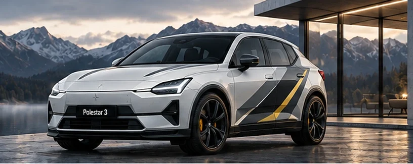 Polestar with custom vinyl graphics
