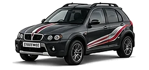 Rover Rover Streetwise in Anthracite with custom vinyl graphics, front three-quarter view.