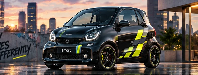 Smart with custom vinyl graphics