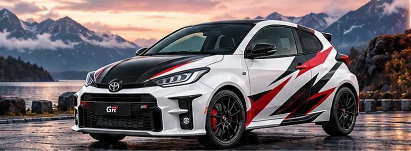 Toyota with custom vinyl graphics