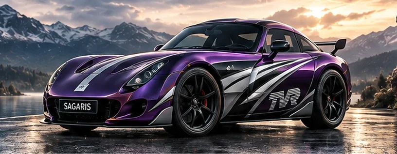 TVR with custom vinyl graphics