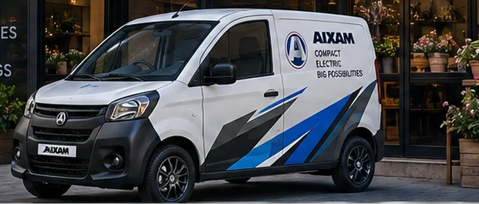 Aixam van with custom vinyl graphics