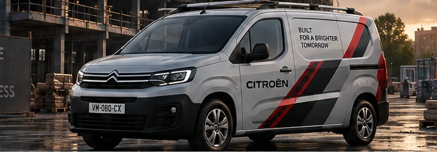 Citroën van with custom vinyl graphics