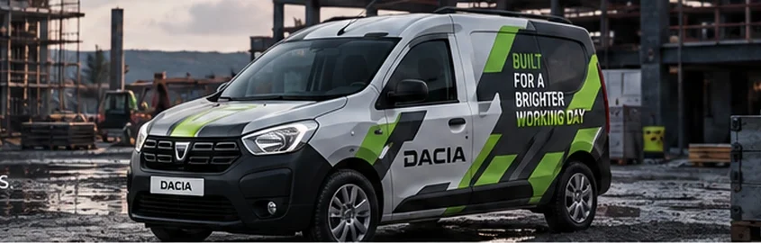 Dacia van with custom vinyl graphics