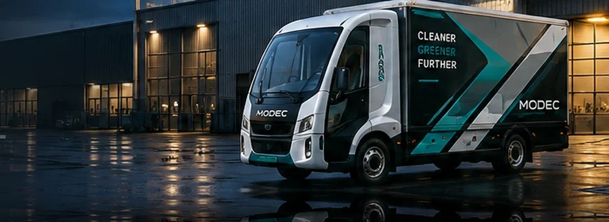 Modec van with custom vinyl graphics