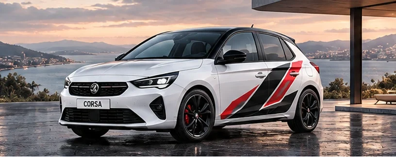 Vauxhall with custom vinyl graphics