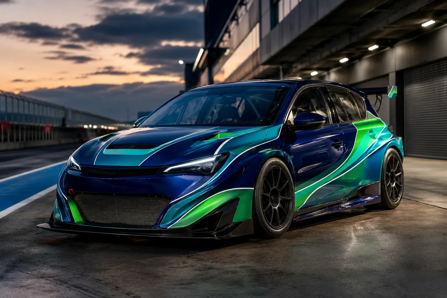 Original Team VERTU-inspired Hyundai i30 N race car graphics concept